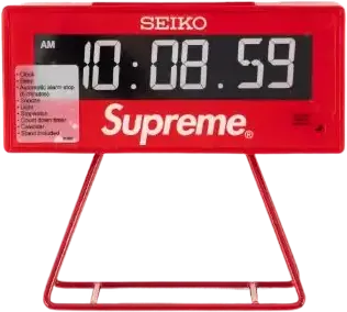 Supreme Seiko Marathon Clock Red